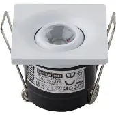 GTV 10x LED Mini Spot Einbauspot Einbustrahler 2W Eckig Weiß (matt) Neutralweiß