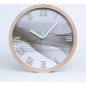 Tulup Holzuhr 25fi cm wanduhr - weiße Spitzen - Abstraktion