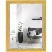 MendeFrames H640 Wandspiegel Shabby-Chic gelb 70x70 cm