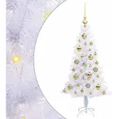 Syfax Künstlicher Weihnachtsbaum Weiß 120 cm PVC und Stahl