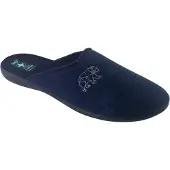 Adanex Herrenhausschuhe Leo 29257 blau mit einem Bären
