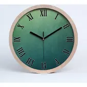 Tulup Holzuhr 30fi cm wanduhr - schwarze Spitzen - maritimes gradient