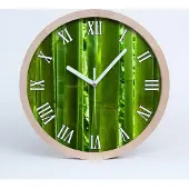 Tulup Holzuhr 20fi cm wanduhr - weiße Spitzen - Bambus