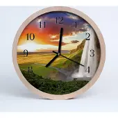 Tulup Holzuhr 30fi cm wanduhr - Wasserfall
