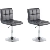 CLP 2er Set Lounger Palma V2 Kunstleder Lounger höhenverstellbar und drehbar. schwarz