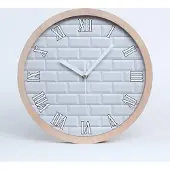 Tulup Holzuhr 20fi cm wanduhr - weiße Spitzen - Keramik-Wand