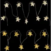 Cepewa LED Lichterkette Oriental Star 10 Sterne silber Batteriebetrieb 1,2m