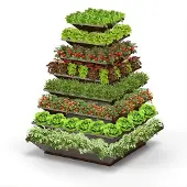 AvantGarden Hochbeet "HighBeet Tower" 8 Ebenen aus Cortenstahl