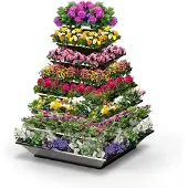 AvantGarden Hochbeet "HighBeet Tower" 8 Ebenen aus verzinktem Blech