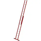 Proregal Sprossen-Schiebeleiter 2-teilig GFK/Alu mit Standard-Traverse 2x10 Sprossen