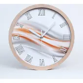 Tulup Holzuhr 25fi cm wanduhr - weiße Spitzen - abstrakcjaale
