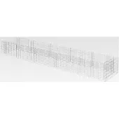 Markenlos Stabil und langlebig: Verzinktes Stahl-Gabionen-Hochbeet 450x90x50 cm - Silber