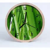 Tulup Holzuhr 20fi cm wanduhr - Tau auf dem Gras