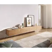DELIFE Lowboard Wyatt 220 cm Eiche Natur 4 Schübe schwebend