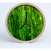 Tulup Holzuhr 30fi cm wanduhr - Gras Natur