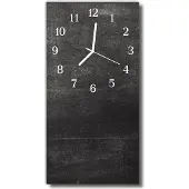 Tulup Glasuhr Wanduhr Küchenuhr Echt-Glas 30x60 Graphit Grau