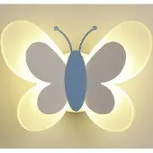 360Home Kinderzimmer Cartoon Schmetterling Wandleuchte Nachtlicht Weiß+blau