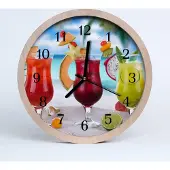 Tulup Holzuhr 30fi cm wanduhr - Cocktail