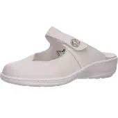 Waldlaufer Clogs in weiss/weiss kombi, Gr. 4.5