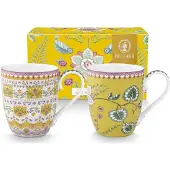 Pip studio Tasse Home Mugs XL Lily & Lotus Yellow (2er Set)