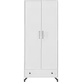 Masseno Drehtürenschrank LANZA 80/190/50cm 2-türig Weiß