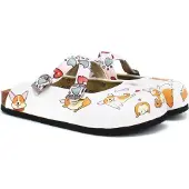 Calceo Damenschuhe Clogs mit Hunden Corgi WCAL3262 37