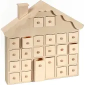 VBS Adventskalender Weihnachtshaus 36.5x37x7 cm Deko Haus Weihnachten Geschenkbox