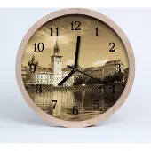Tulup Holzuhr 30fi cm wanduhr - Block Architecture