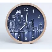 Tulup Holzuhr 30fi cm wanduhr - Stadtgebäude