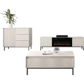 Mirjan 24 Wohnzimmer-Set Ozmi IV, Wohnzimmer vom Hersteller (Farbe: Cashmere)