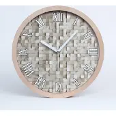 Tulup Holzuhr 20fi cm wanduhr - weiße Spitzen - Holzwürfel