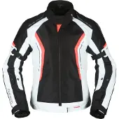 Modeka Khao Air Damen Motorrad Textiljacke, schwarz/hellgrau, 38