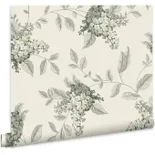 Laura Ashley Vliestapete "Portland Fern" geblümt glatt 10mx52cm (ca. 5m2)