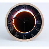 Tulup Holzuhr 25fi cm wanduhr - schwarze Spitzen - Finsternis