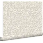 Laura Ashley Vliestapete "Annecy Dove Grau" botanisch glatt FSC zertifiziert, mit lebhaftem Druck, 10 Meter Länge