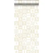 ESTAhome Tapete Blöcke Beige 53 cm x 10,05 m 138727
