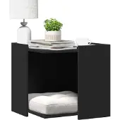 vidaXL "2026 Promotion" Katzenklo Schwarz 53x53x51 cm Holzwerkstoff - Kratzbäume CC31862