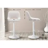 CLP Barhocker Camden Stoff weiß creme