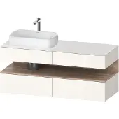 Duravit Waschtischunterschrank Qatego 140x55x60cm, E Ma/w g, Pl, B l, Nischenb