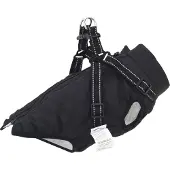 Syfax Hundemantel Schwarz L24 Fleece und Polyester