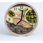 Tulup Holzuhr 20fi cm wanduhr - Oliven aus Holz Wohnzimmer