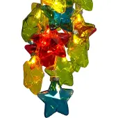 Kaemingk Lichterkette Kunststoff bunt Lichterkette Weihnachtsstern 20 Sterne Weihnachten