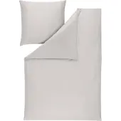 Estella Atelier Uni-Satin Bettwäsche-Garnitur VALETTA Farbe platin Größe 155x220 + 80x80 cm