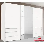 Wimex Schwebetürenschrank Schlafzimmerschrank Level 3-türig weiß 300cm