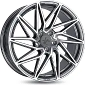 KESKIN 19 Zoll Alufelge KT20 Future 19"x8.5" 5x112 PCD ET30 72.60mm Felge Palladium Frontpoliert