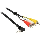 DeLOCK 84724, 3.5mm, Männlich, 3 x RCA, Männlich, 1,5 m, Schwarz