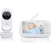 Motorola EASE44 Babyphone mit Camera, App und Schwenk-& Zoomfunktion, Baby Monitor mit 4.3 Zoll Display, Wireless Digital HD Video mit Wi-Fi - 300 m Reichweite