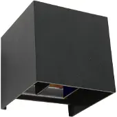 Steinhauer Wandleuchte Muro 3098ZW Schwarz – Modern – Kunststoff, Metall – Kompakte Abmessungen 11 x 11 x 11 cm –
