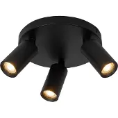 Licht-Erlebnisse Strahler Aluminium verstellbar Schwarz GU10 3-flammig Modern Spot Lampe