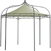 FRG Pavillon Modena 6-eckig mit Dach ecru D:320cm